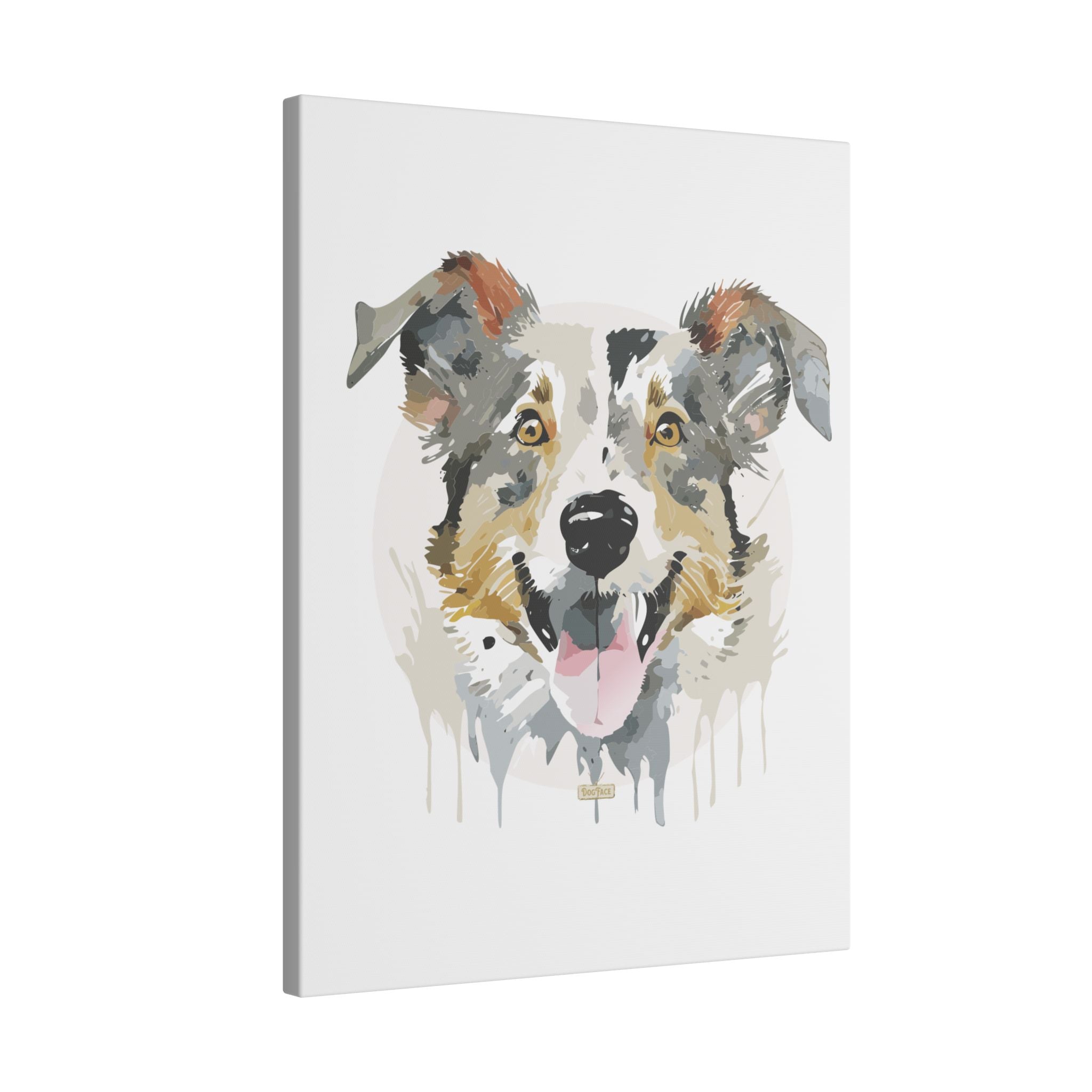 Border Collie #1 Giclée Print on Canvas