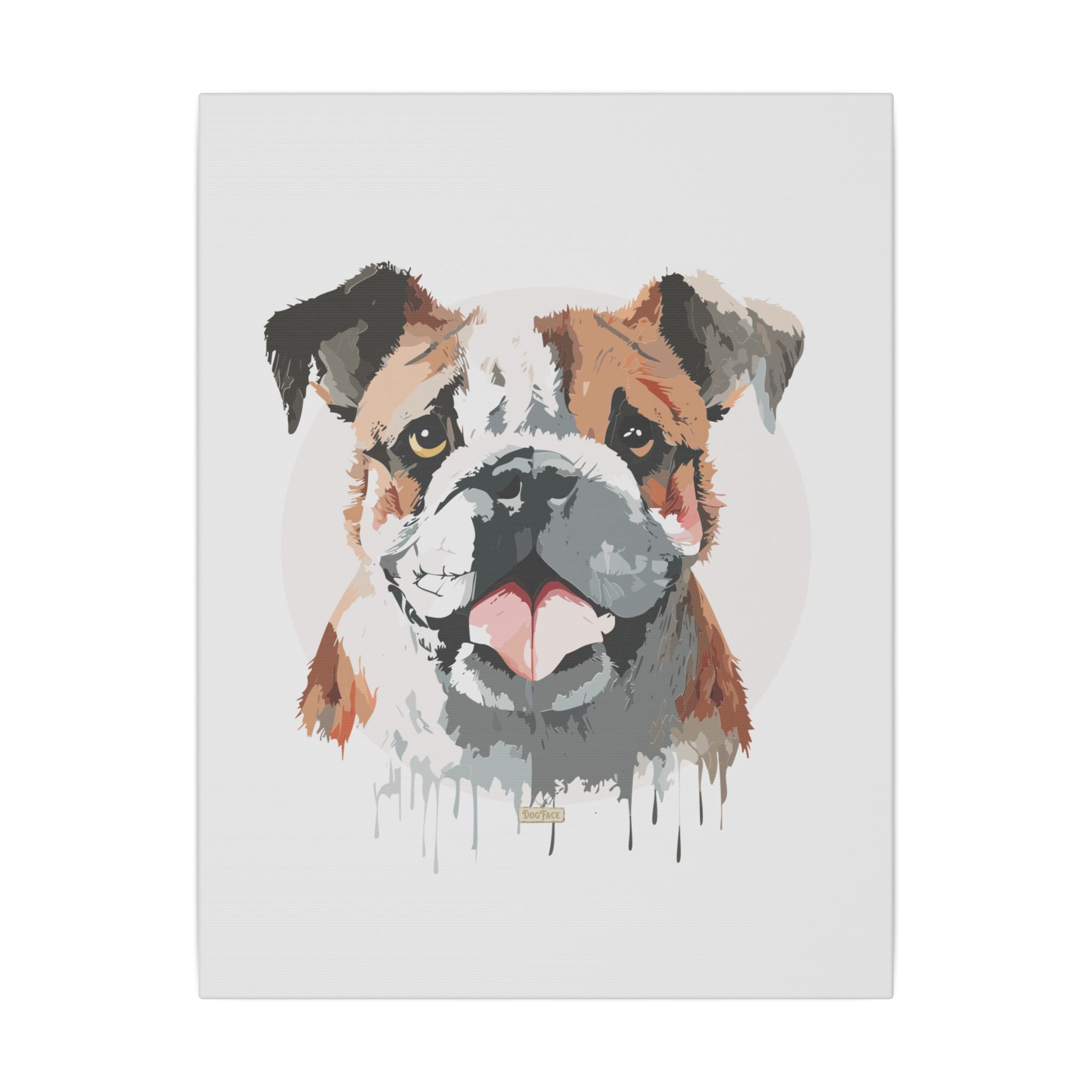 English Bulldog #1 Giclée Print on Canvas