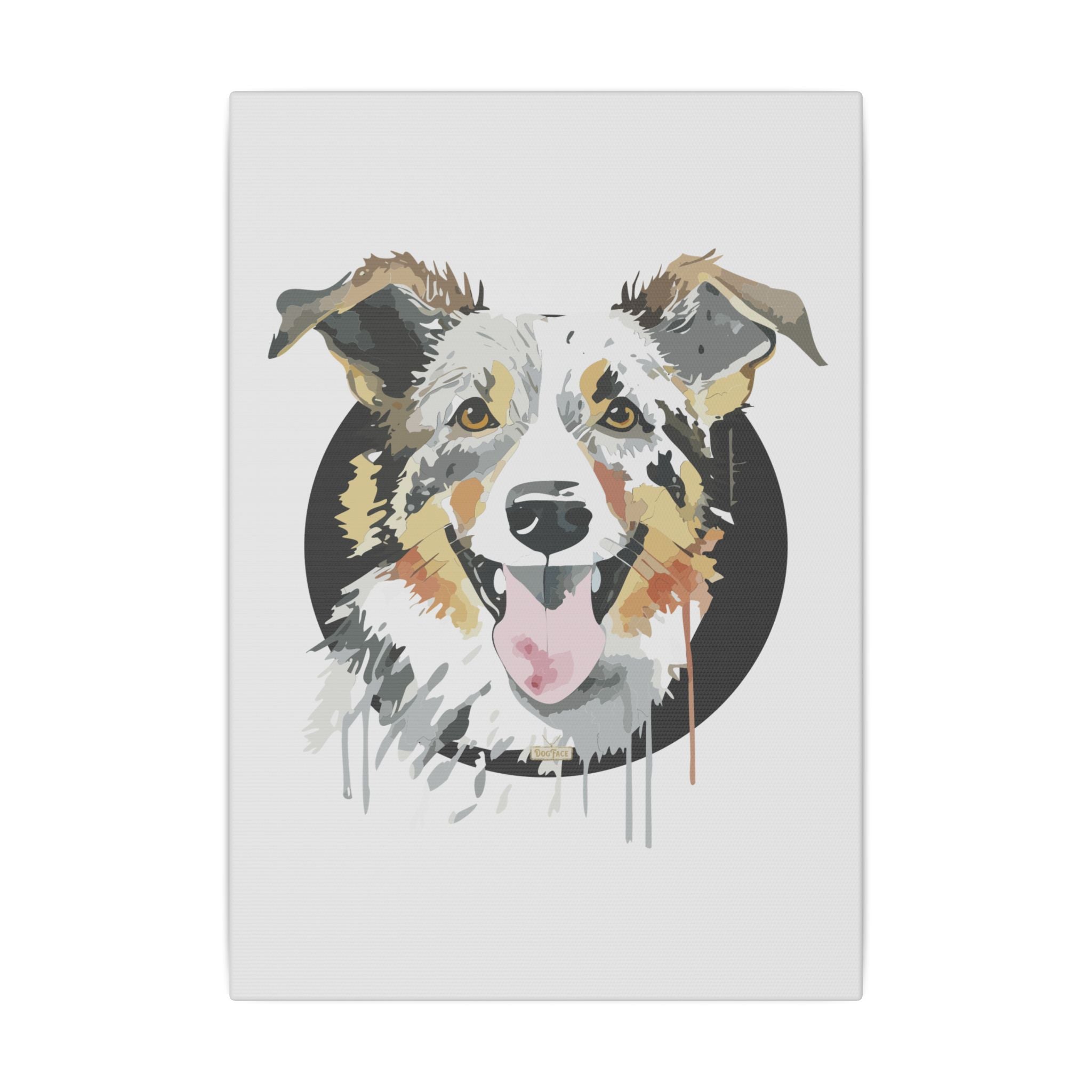 Border Collie #2 Giclée Print on Canvas