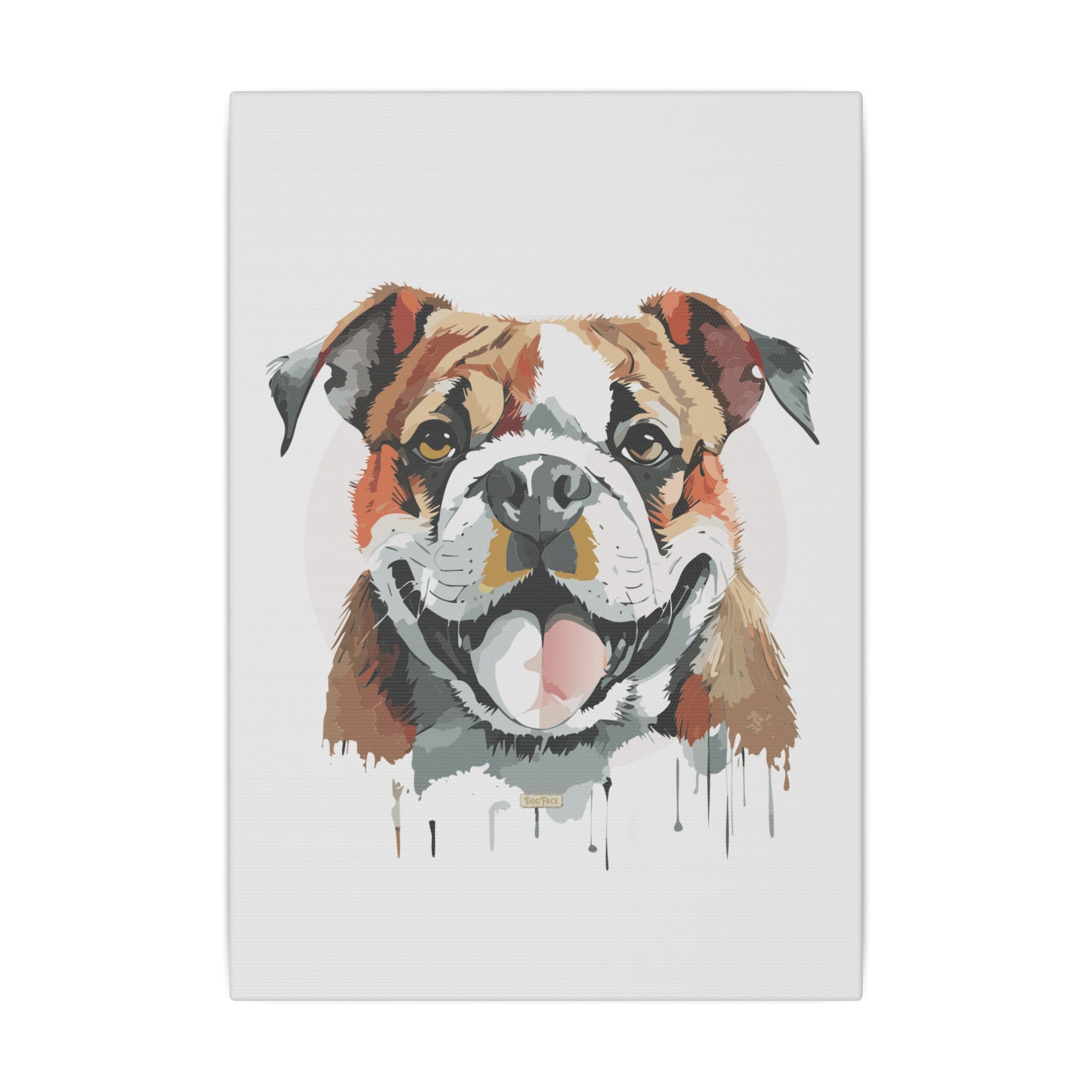 English Bulldog #2 Giclée Print on Canvas