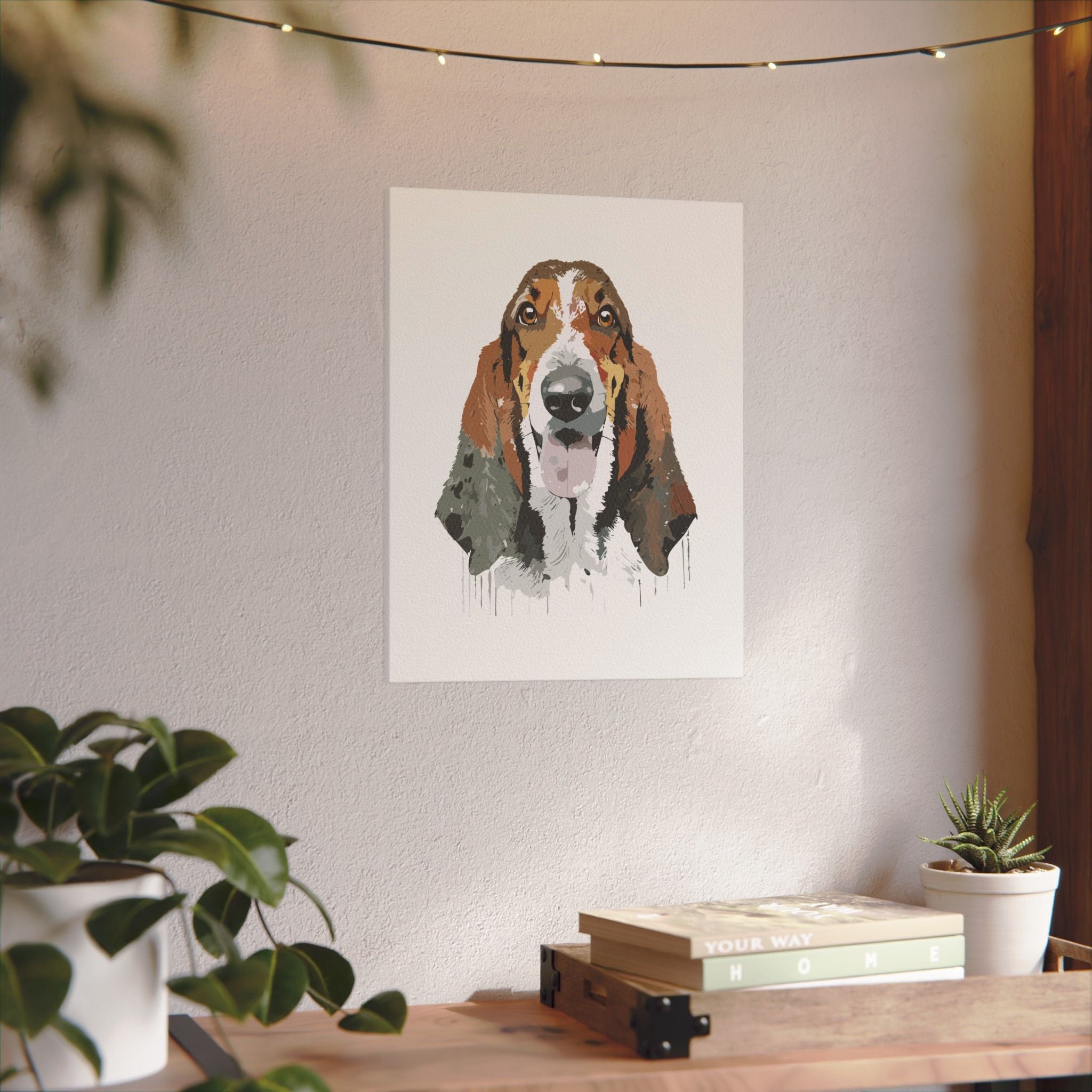 Basset Hound #2 Giclée Print on Canvas