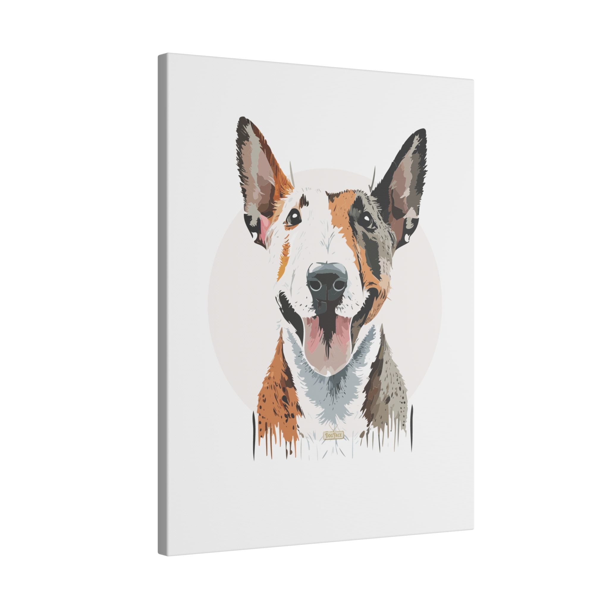 Bull Terrier #1 Giclée Print on Canvas