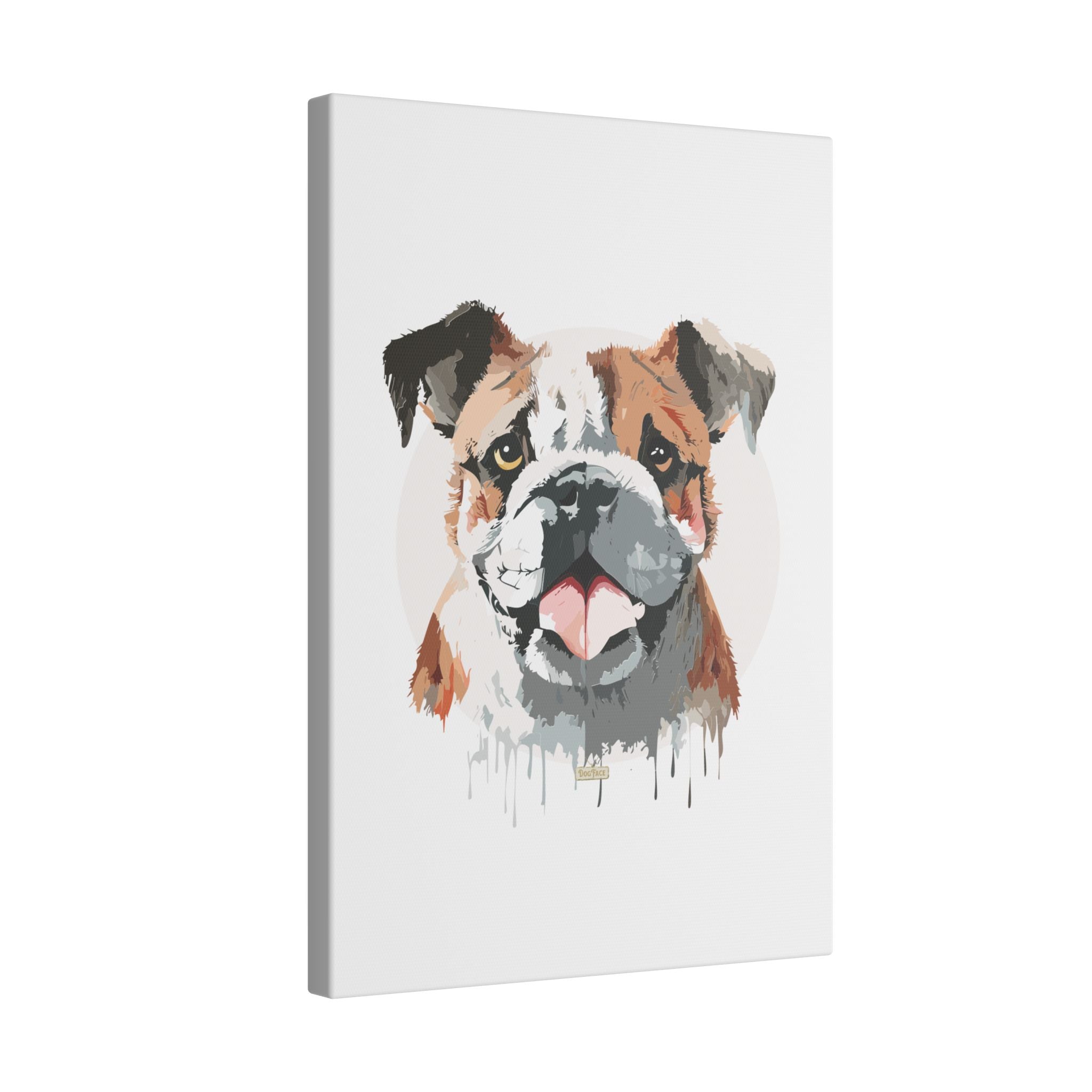 English Bulldog #1 Giclée Print on Canvas