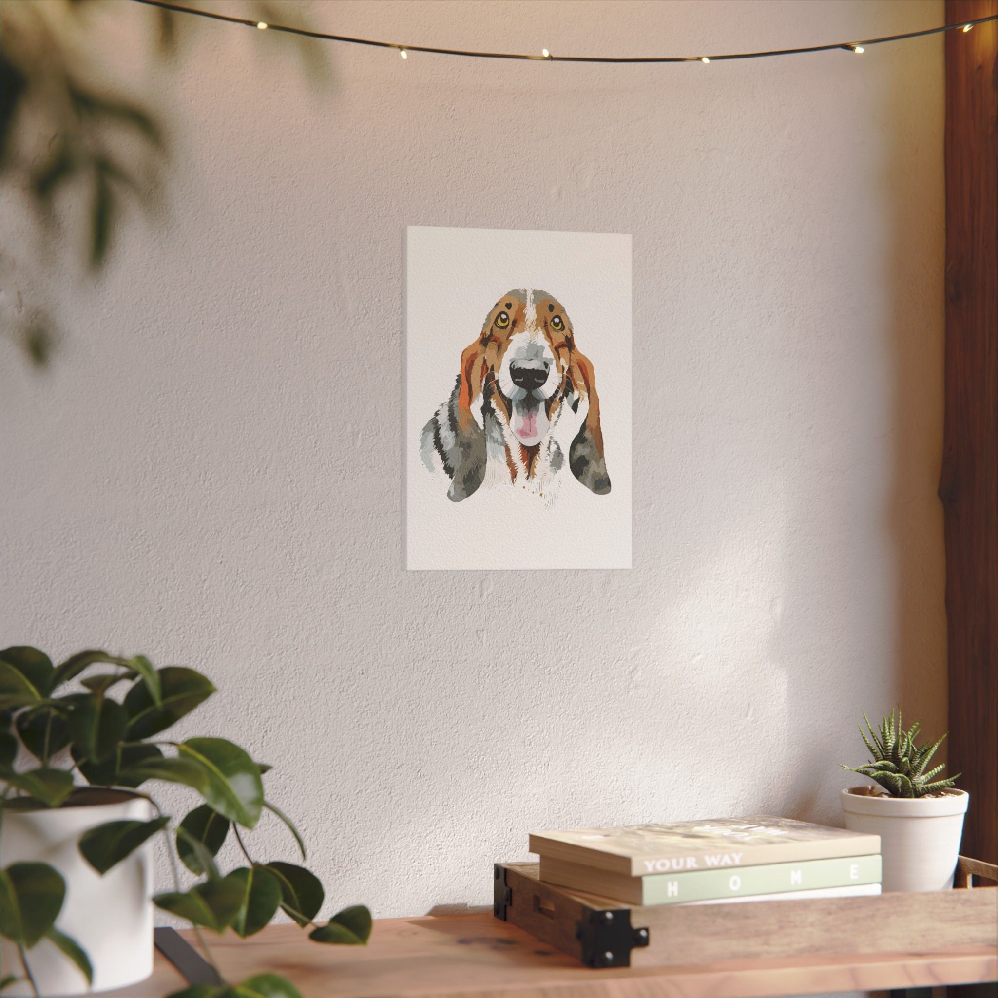 Basset Hound #1 Giclée Print on Canvas