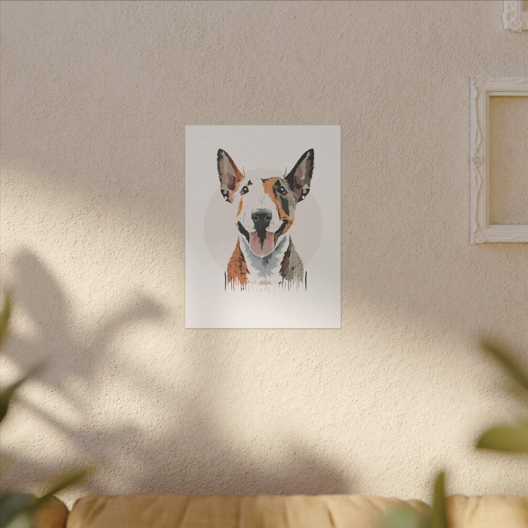 Bull Terrier #1 Giclée Print on Canvas