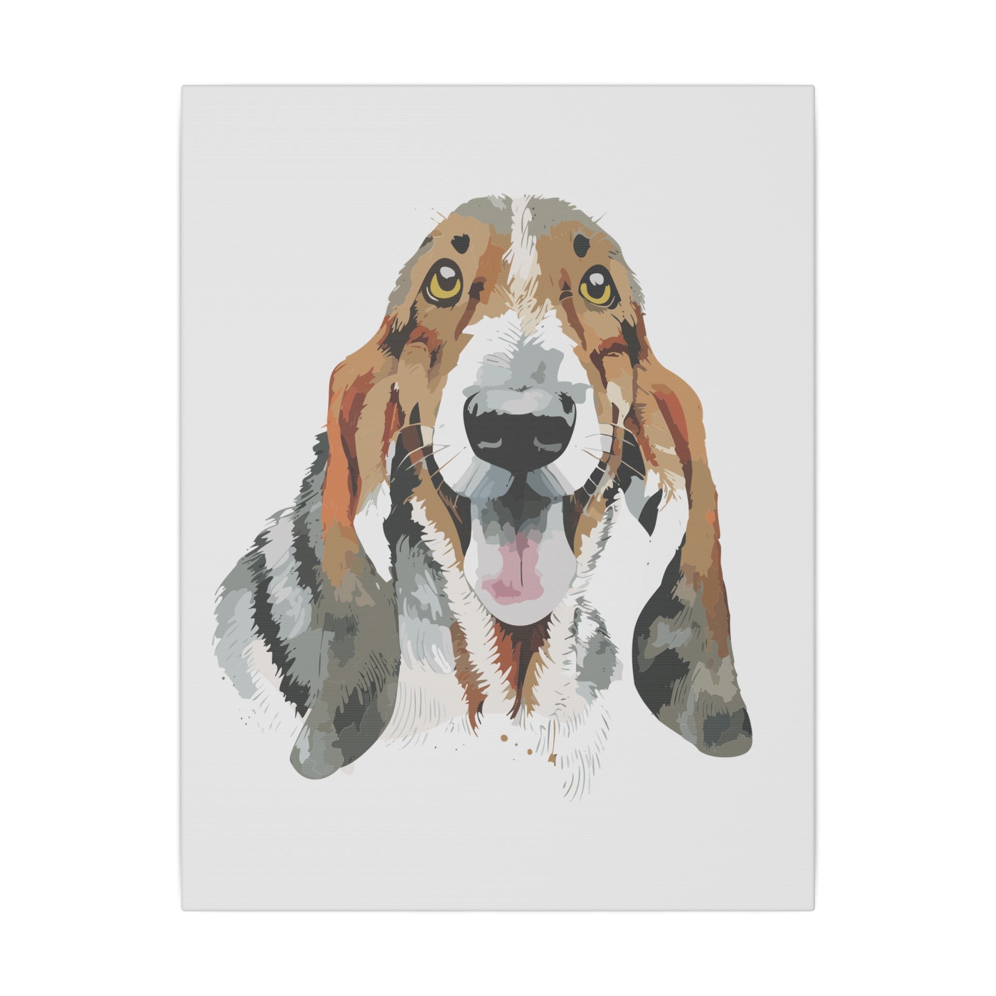 Basset Hound #1 Giclée Print on Canvas