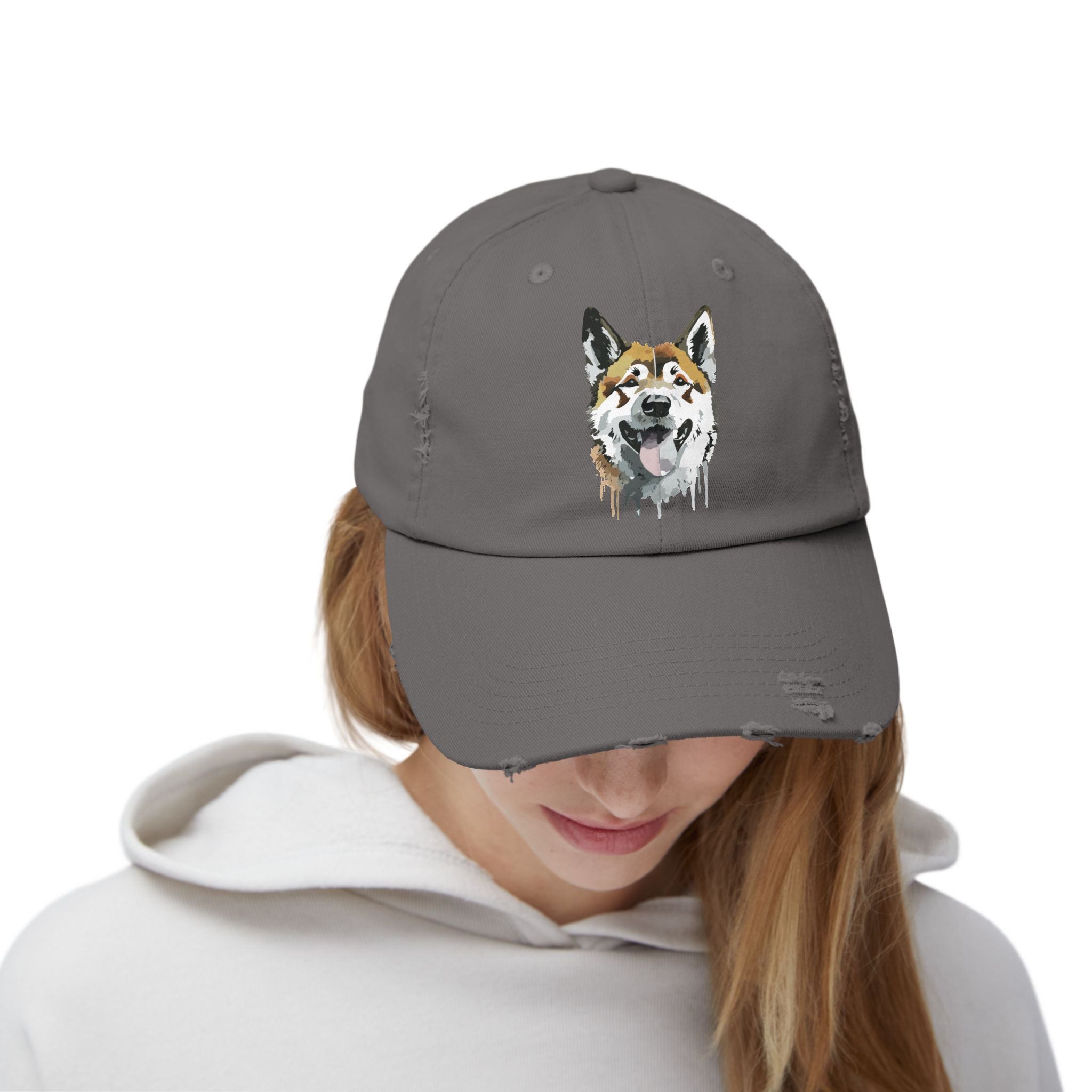 Akita #1 Distressed Cap