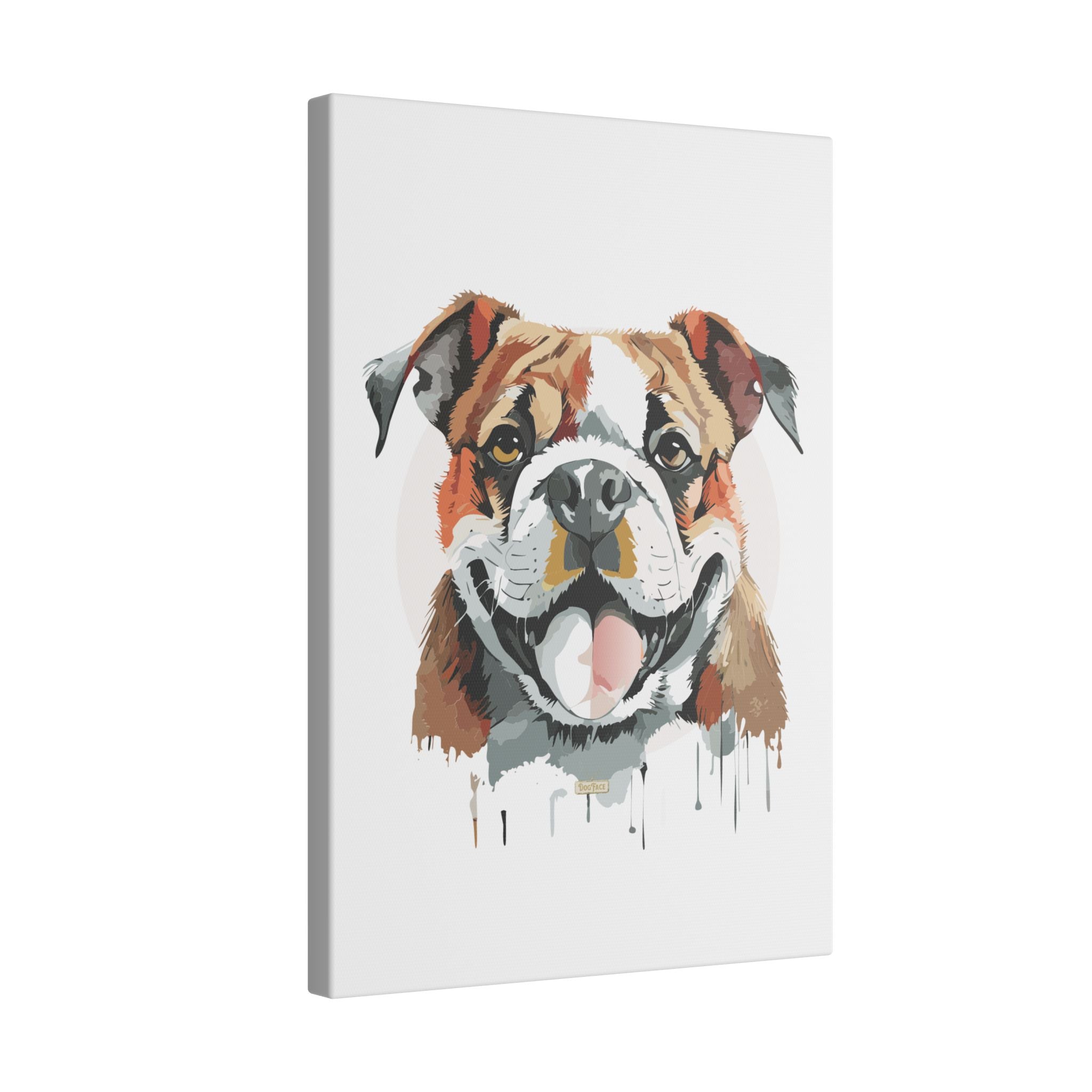 English Bulldog #2 Giclée Print on Canvas