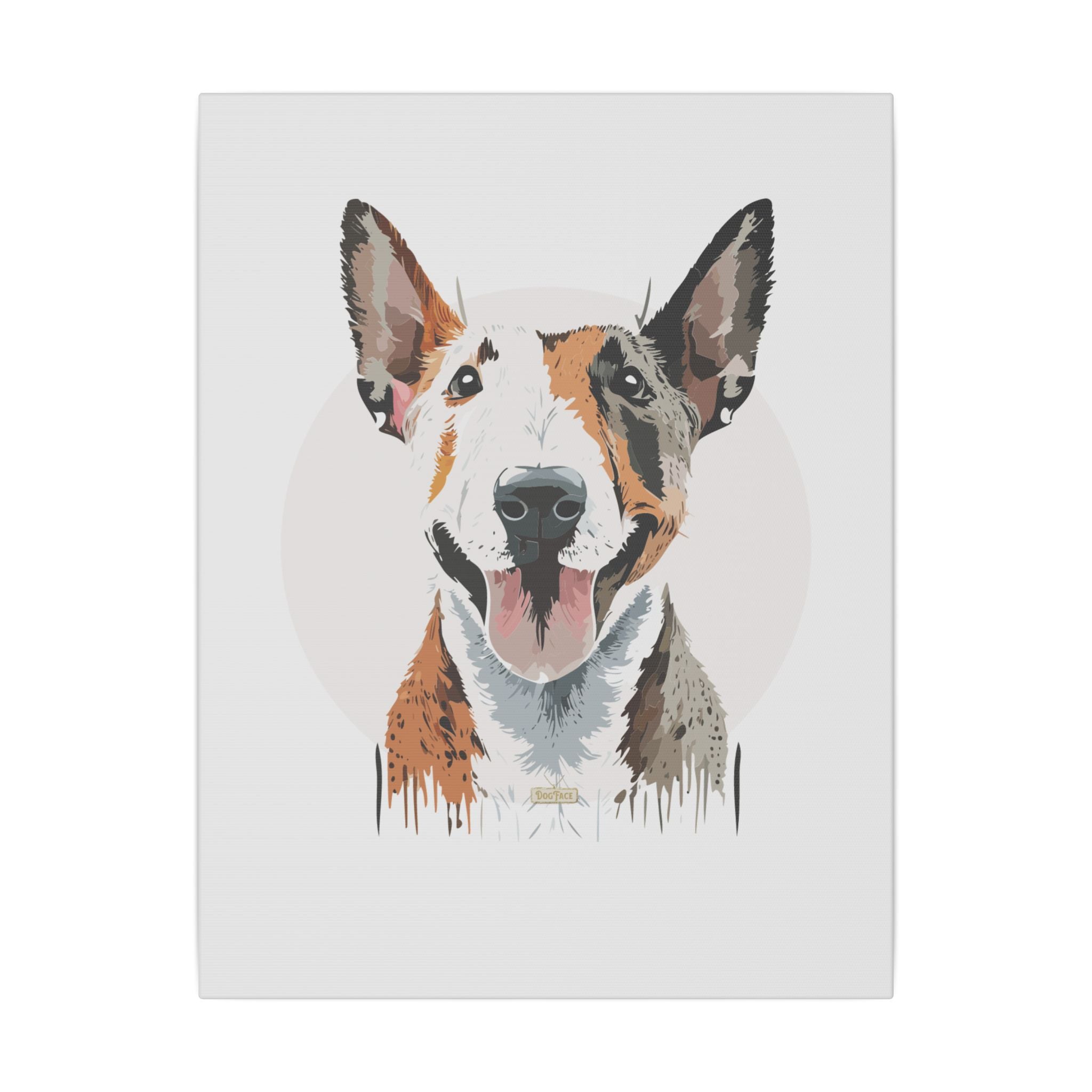 Bull Terrier #1 Giclée Print on Canvas