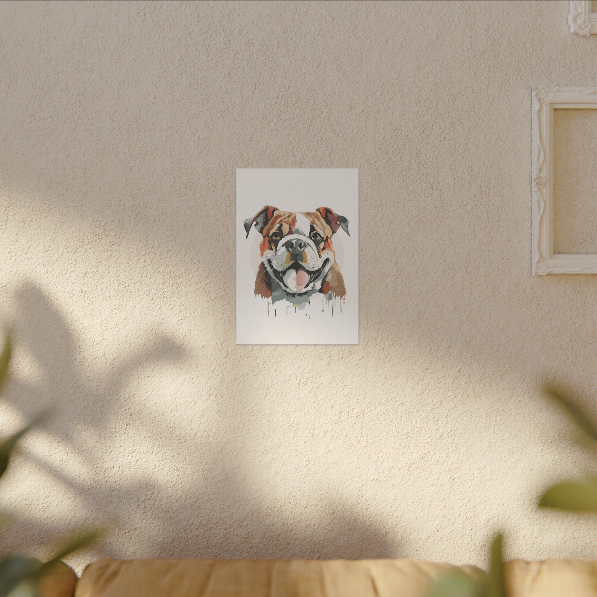 English Bulldog #2 Giclée Print on Canvas