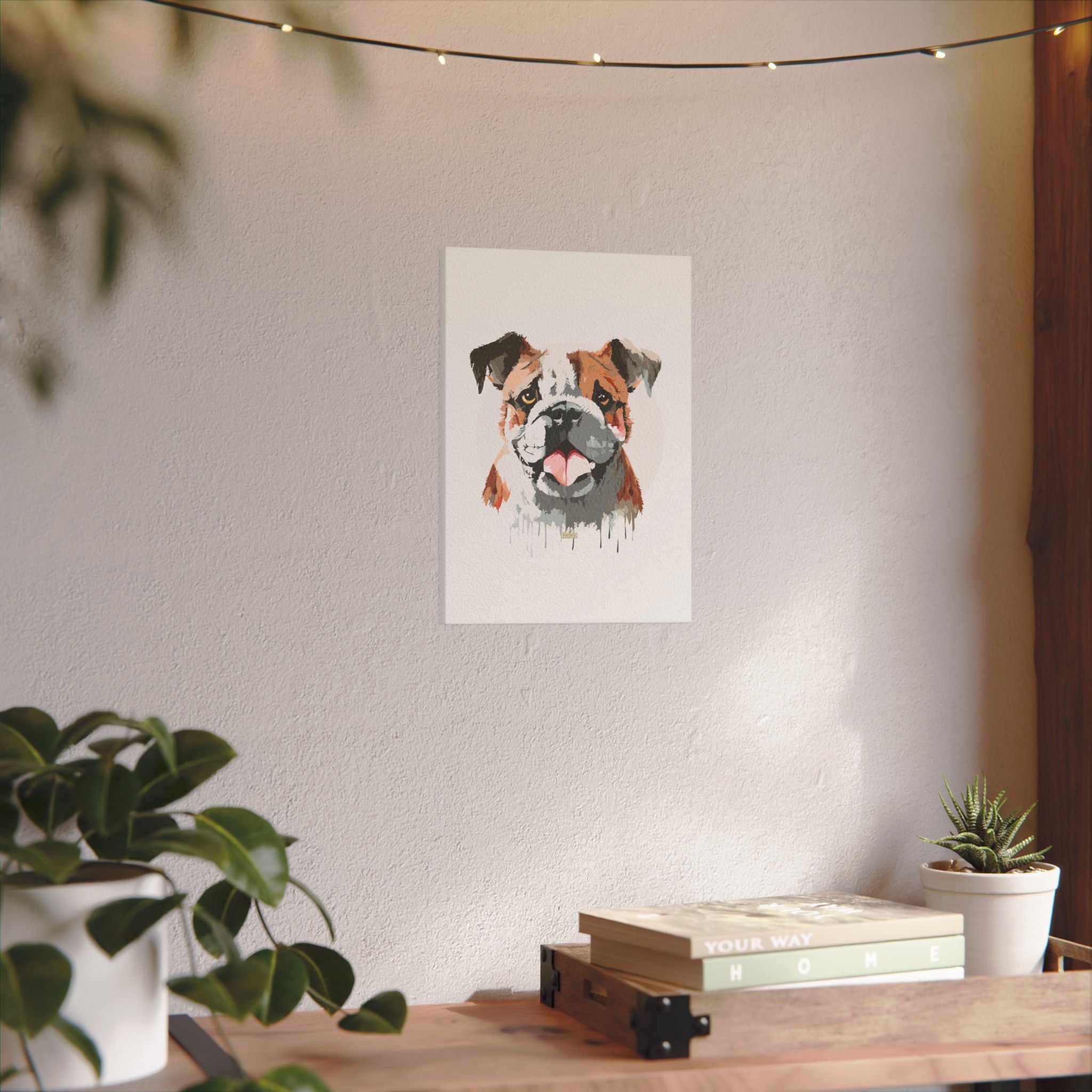 English Bulldog #1 Giclée Print on Canvas