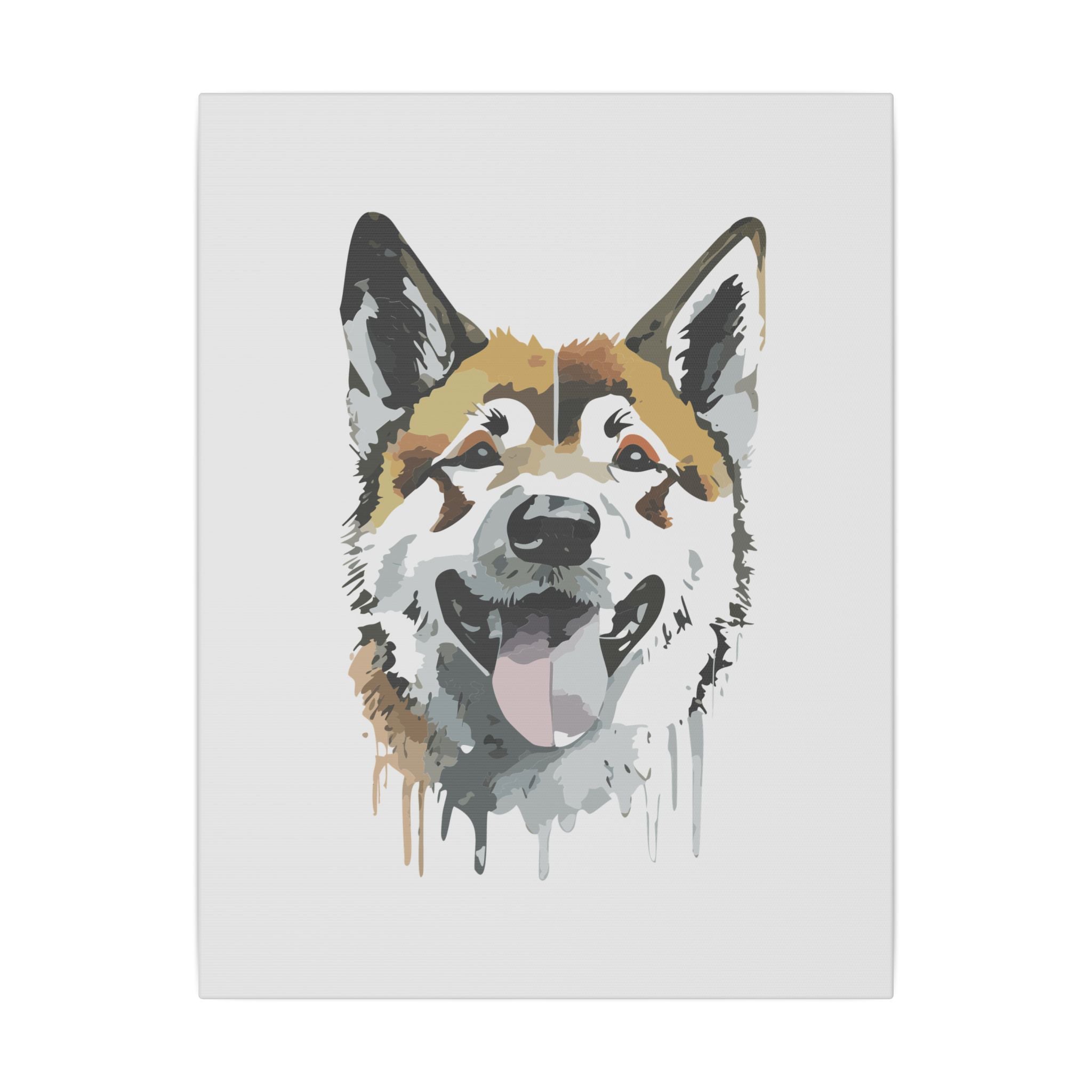 Akita #1 Giclée Print on Canvas