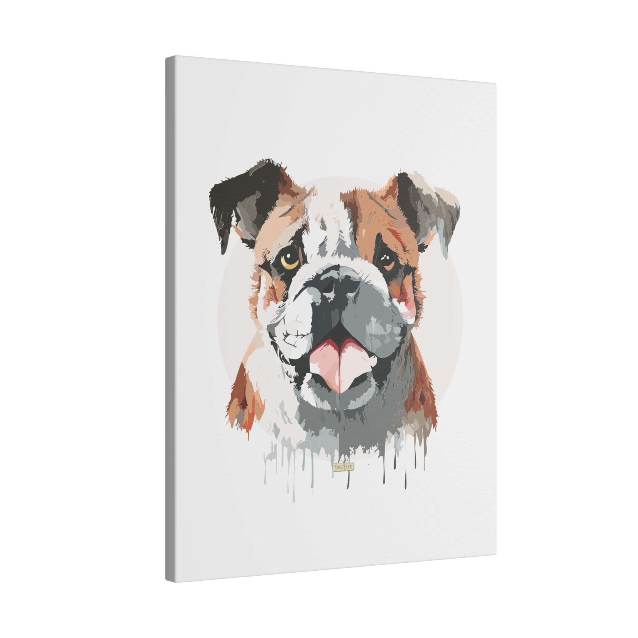 English Bulldog #1 Giclée Print on Canvas