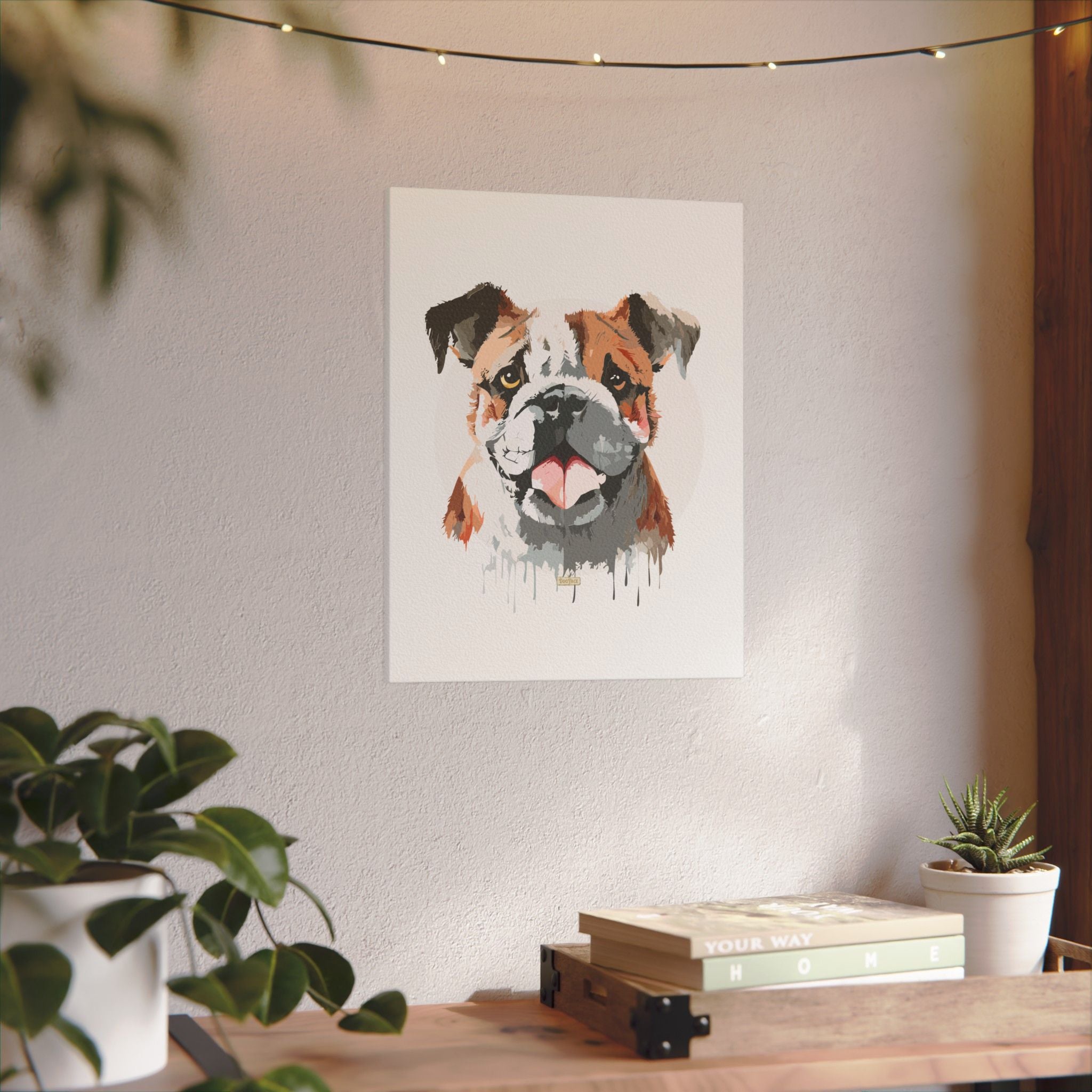 English Bulldog #1 Giclée Print on Canvas