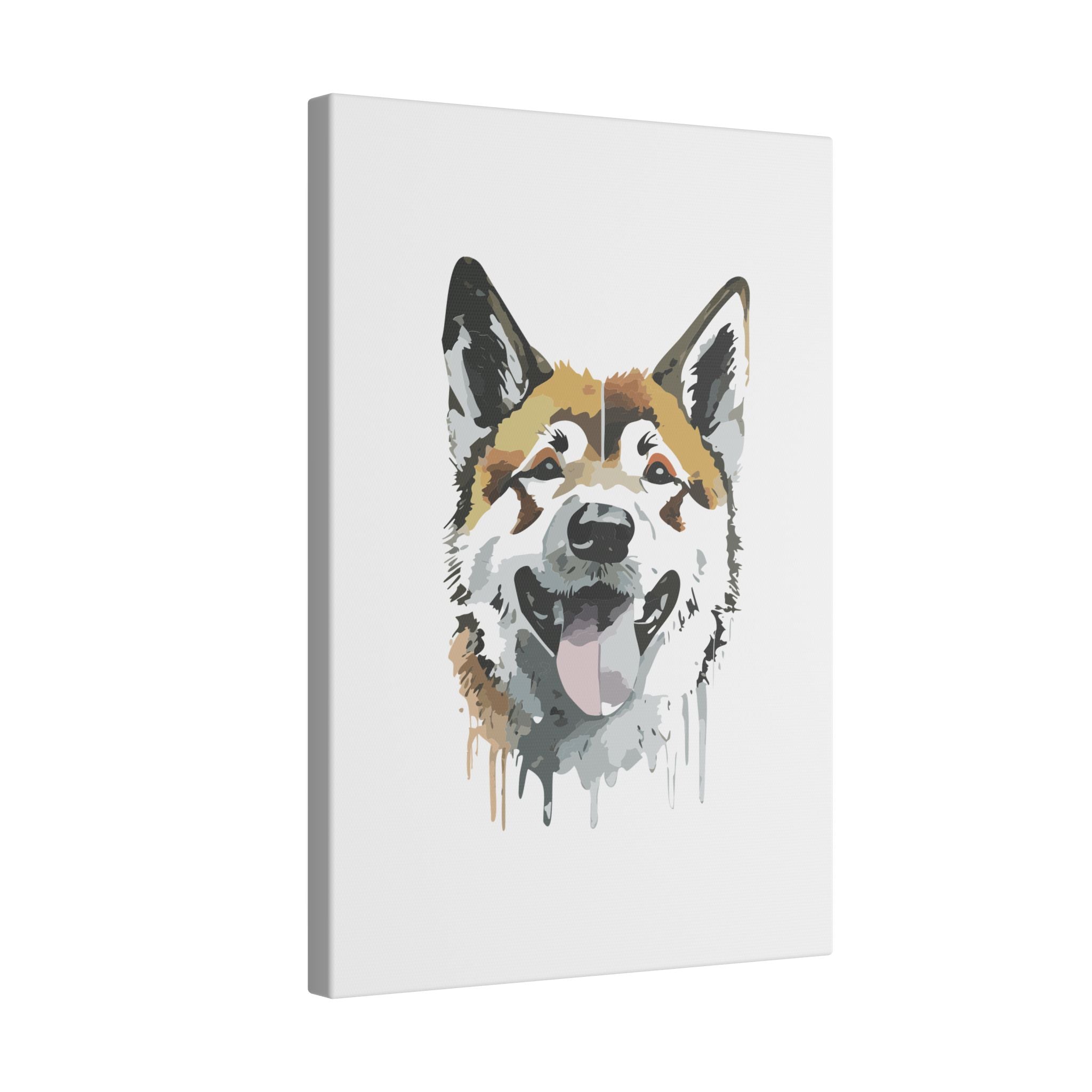 Akita #1 Giclée Print on Canvas