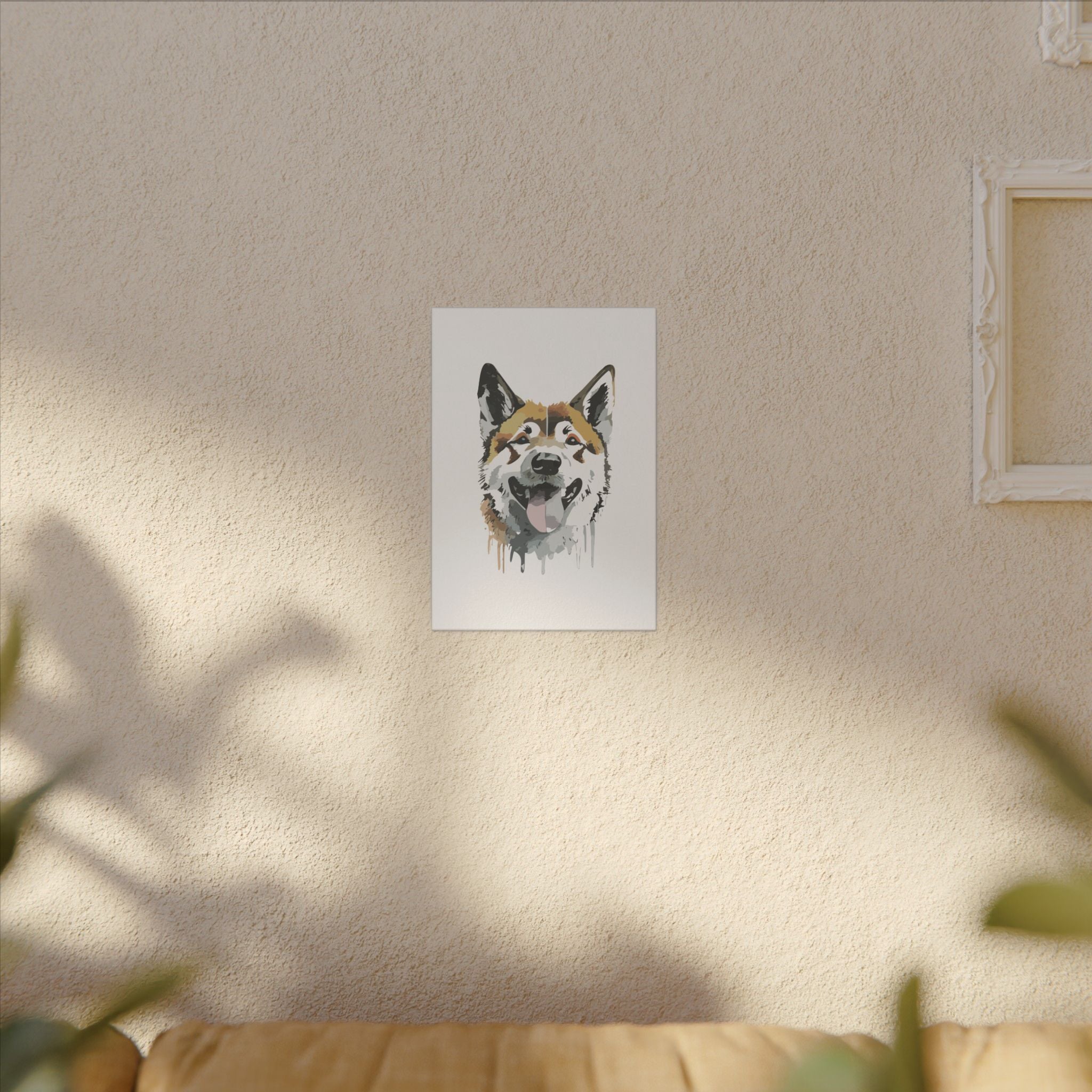 Akita #1 Giclée Print on Canvas