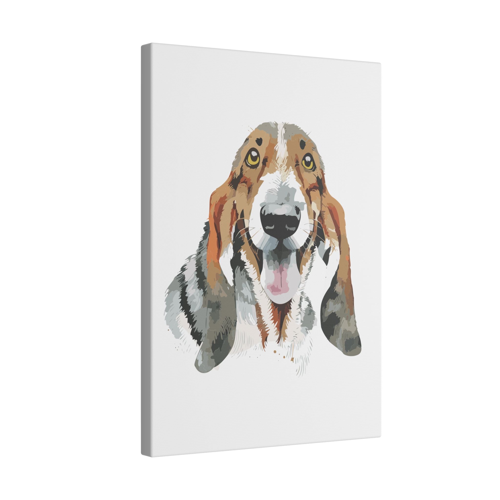 Basset Hound #1 Giclée Print on Canvas