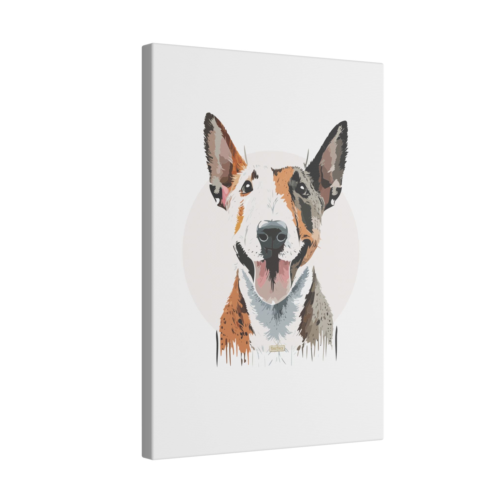 Bull Terrier #1 Giclée Print on Canvas