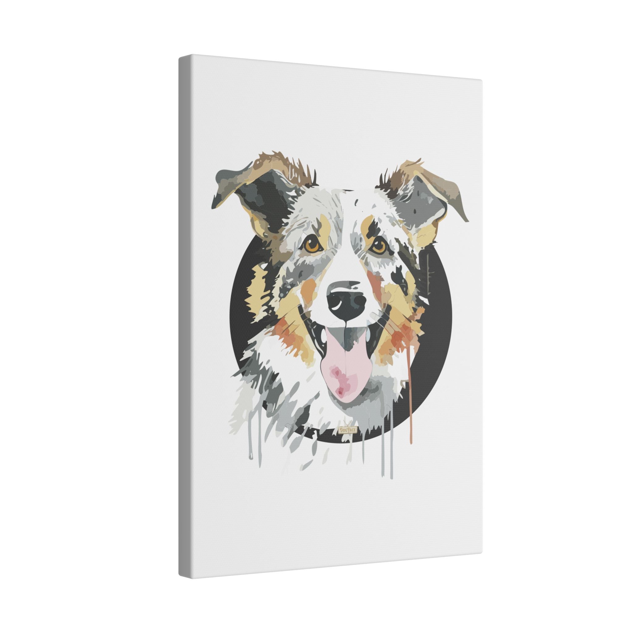 Border Collie #2 Giclée Print on Canvas