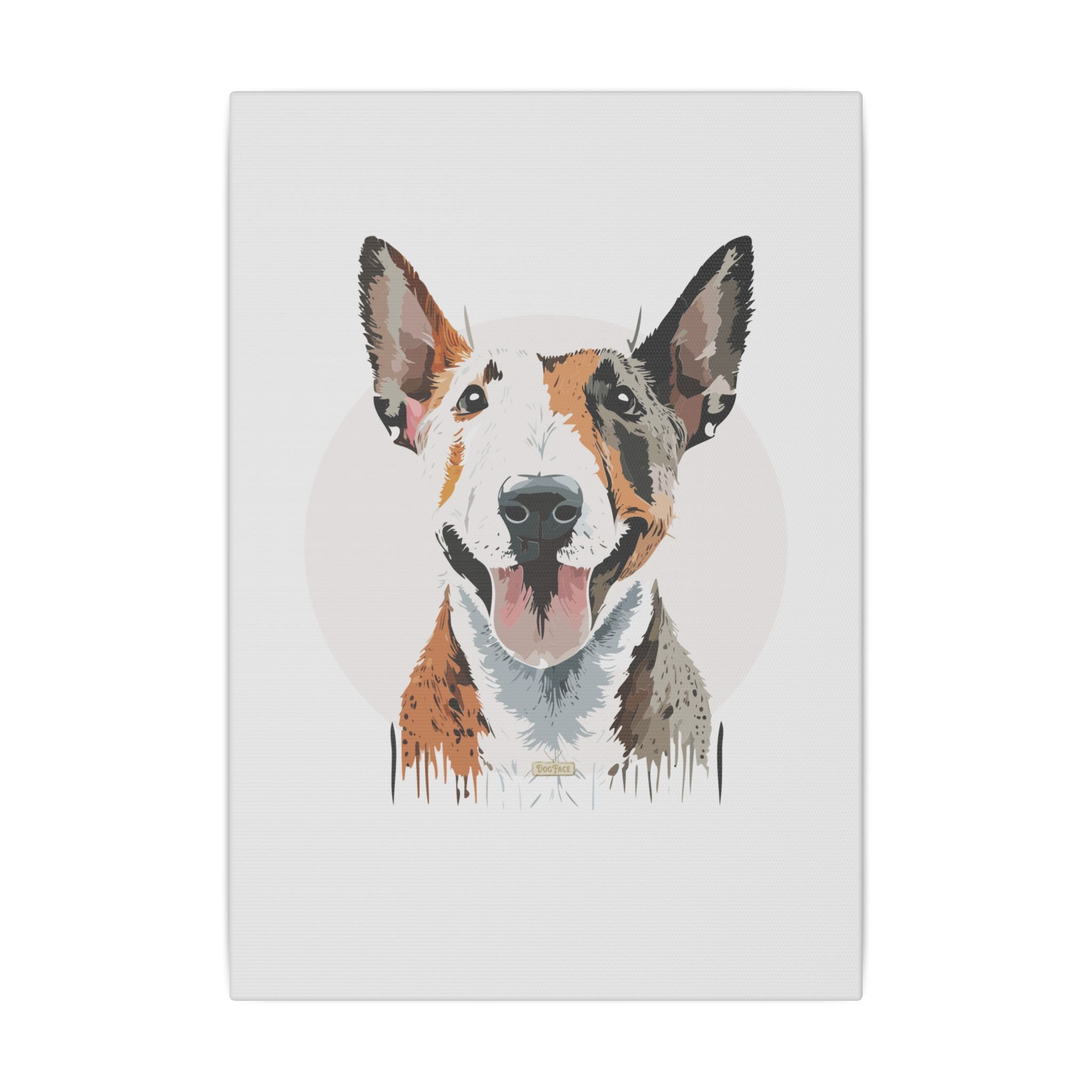 Bull Terrier #1 Giclée Print on Canvas