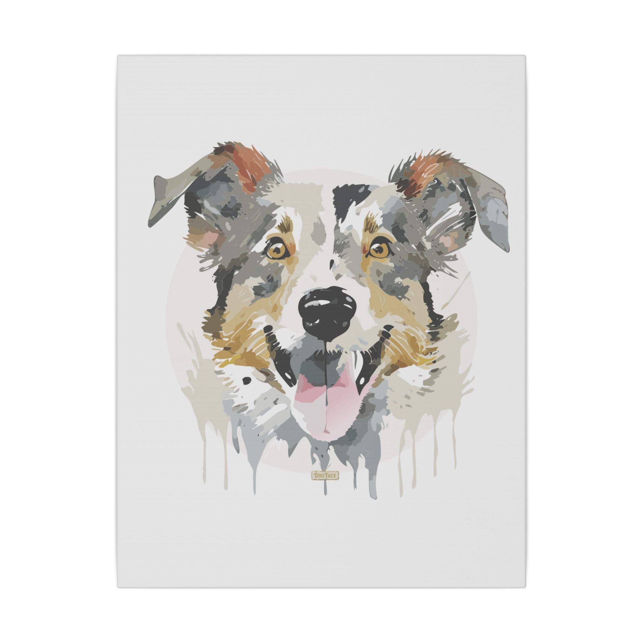 Border Collie #1 Giclée Print on Canvas