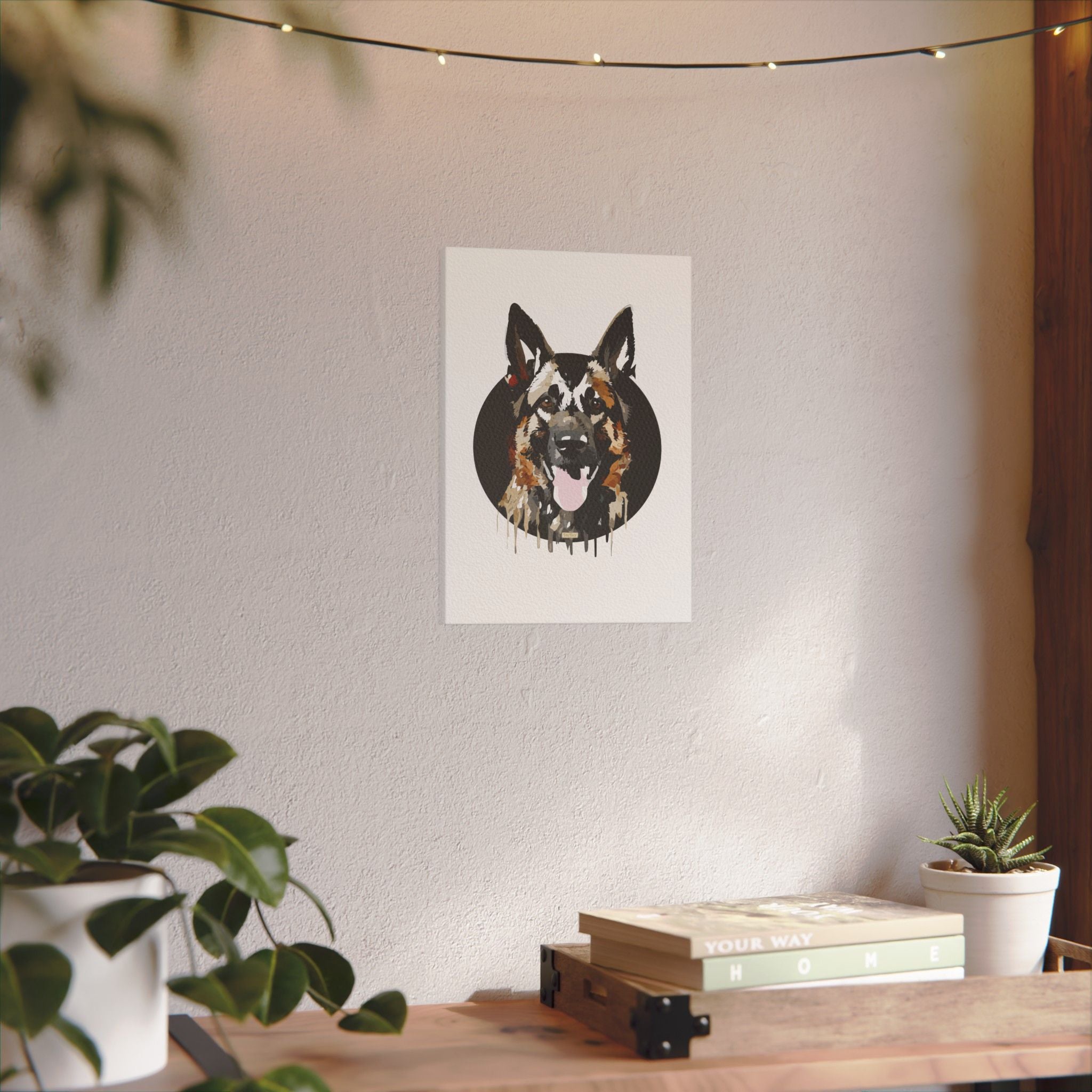 German Shepherd #1 Giclée Print on Canvas