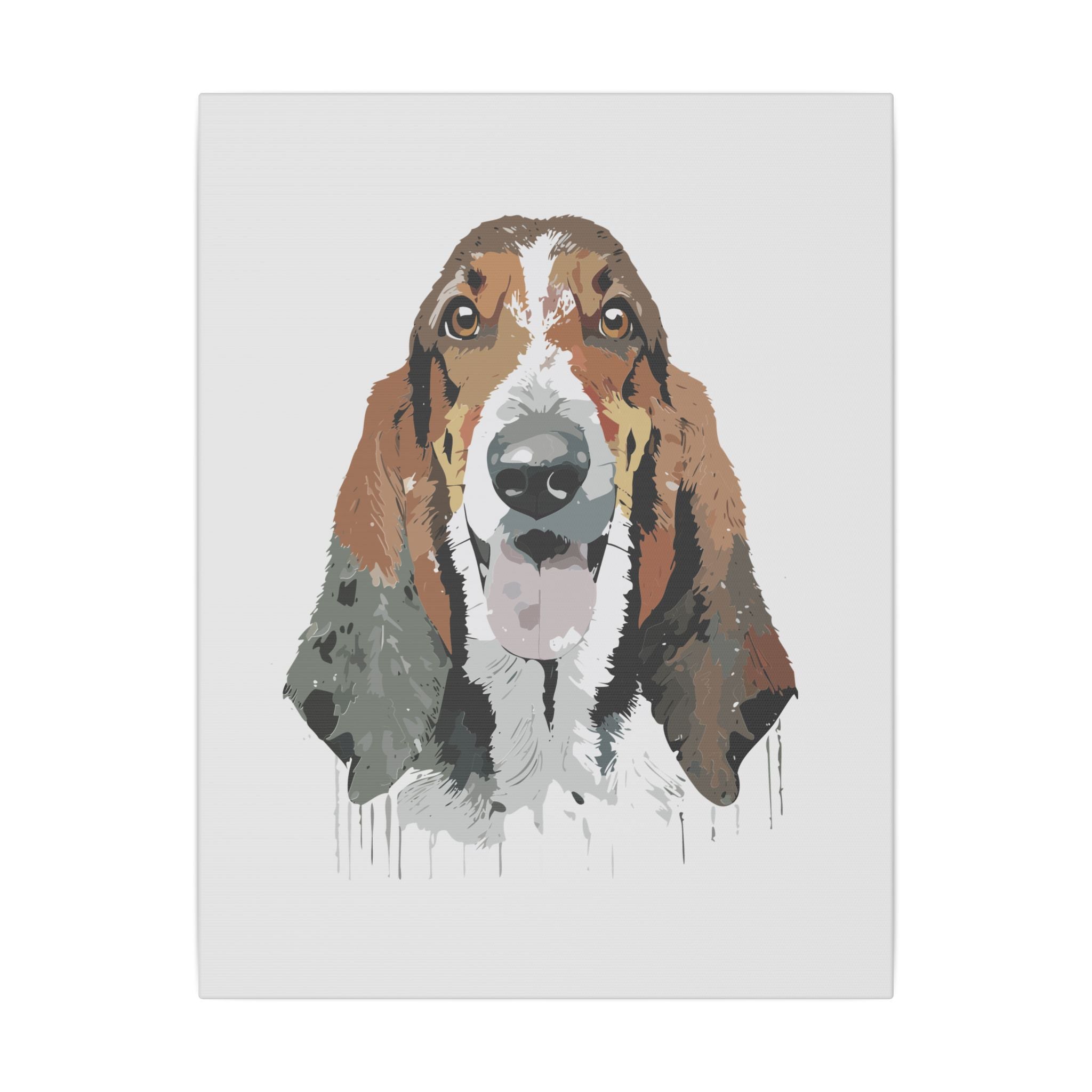 Basset Hound #2 Giclée Print on Canvas