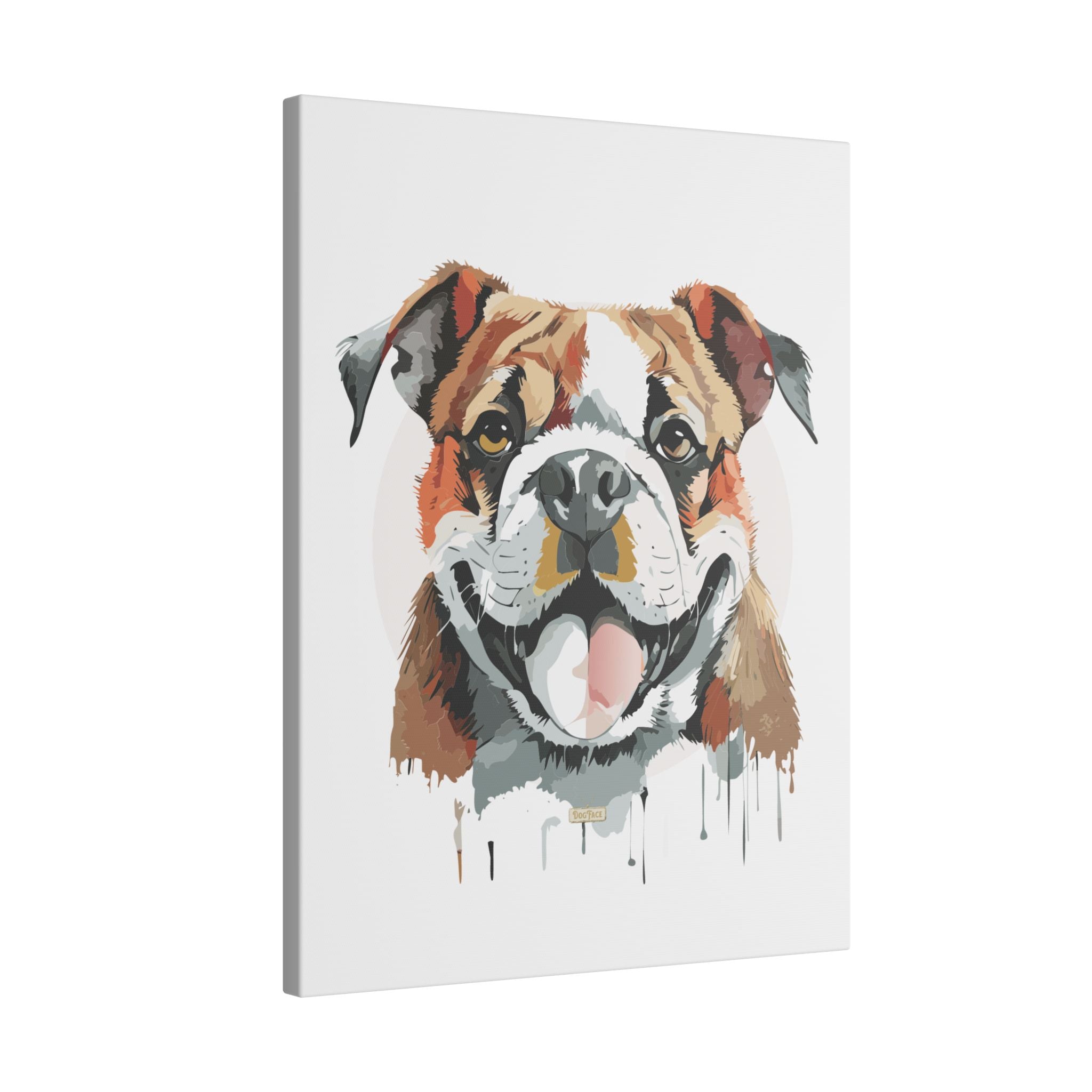 English Bulldog #2 Giclée Print on Canvas