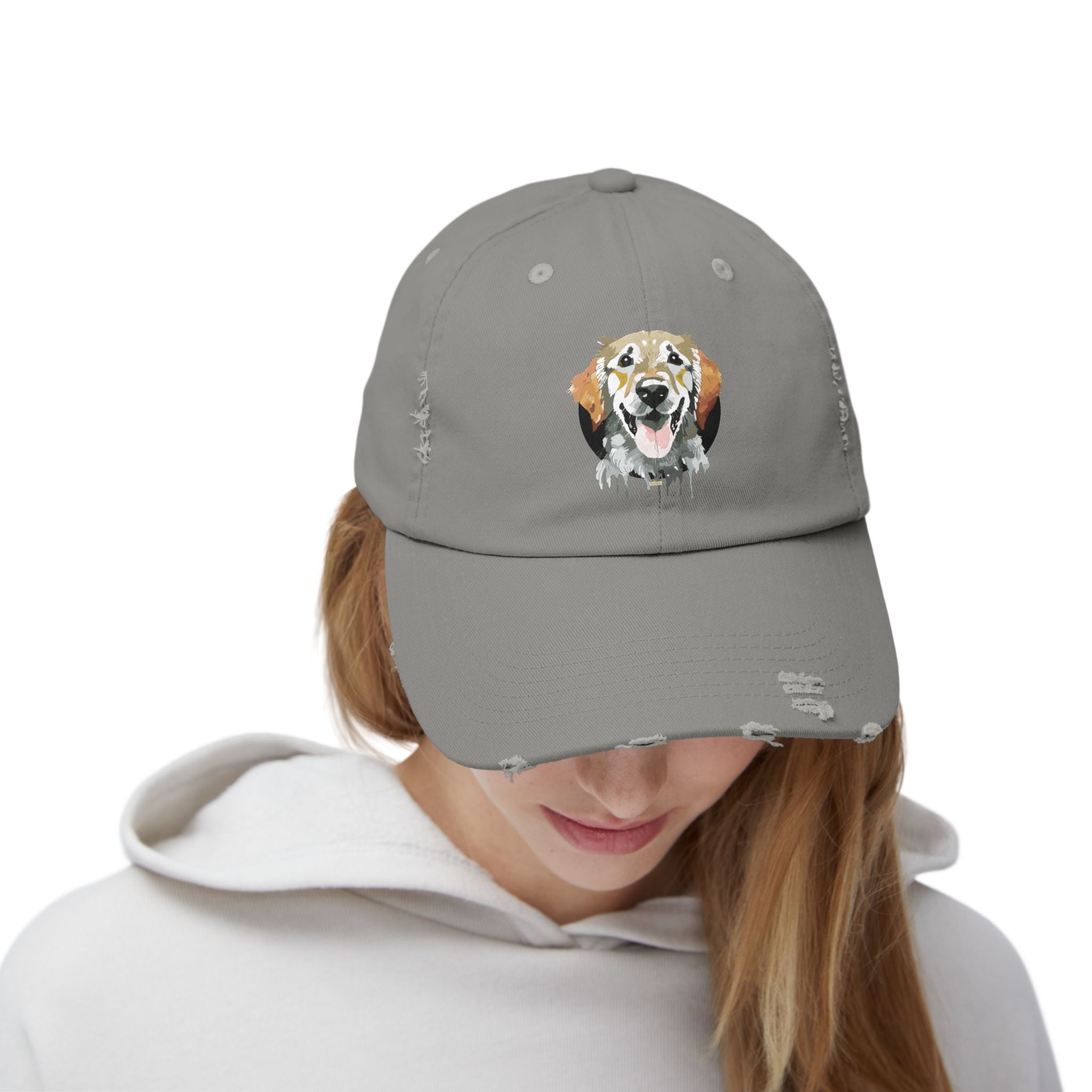 Golden Retriever #1 Distressed Cap