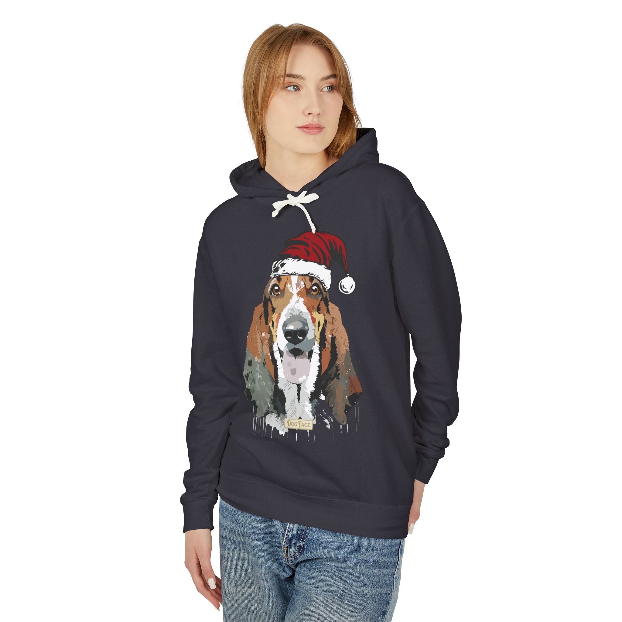 Santa Basset Hound #2 Hoodie