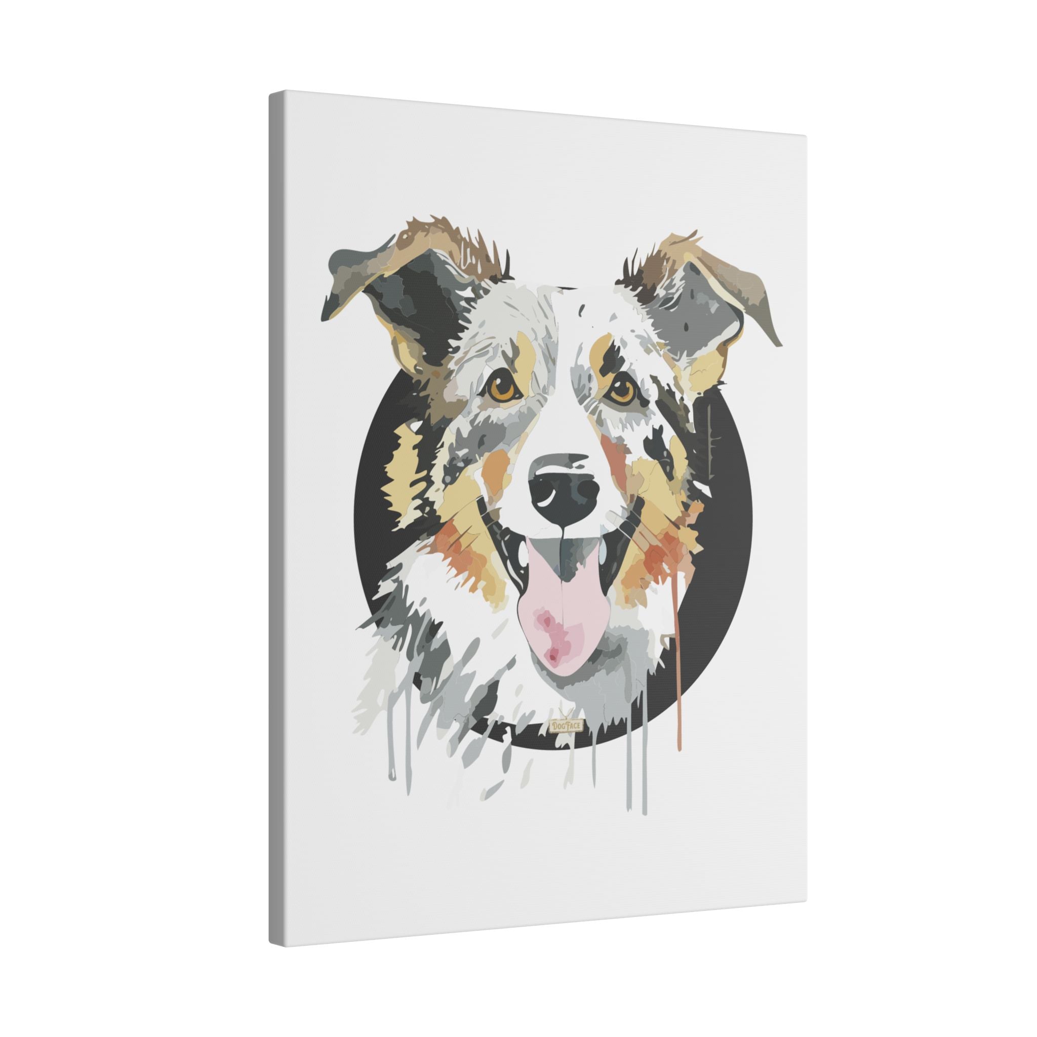 Border Collie #2 Giclée Print on Canvas